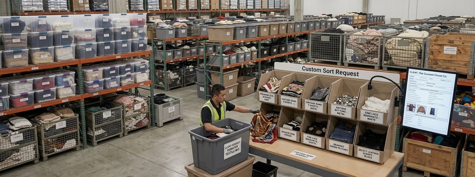 Operator running a custom sort to buyer specification